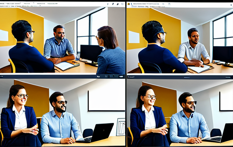 원격 팀의 성과를 높이기 위한 툴 선정 기준 - **Prompt 2: Project Management Success**
A project manager using a tool like Trello or Asana to orga...