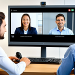 원격 협업 도구의 통합 사용 전략 - Unified Communication Platform**

"A diverse team of professionals collaborating online using a unif...