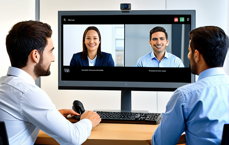 원격 협업 도구의 통합 사용 전략 - Unified Communication Platform**

"A diverse team of professionals collaborating online using a unif...